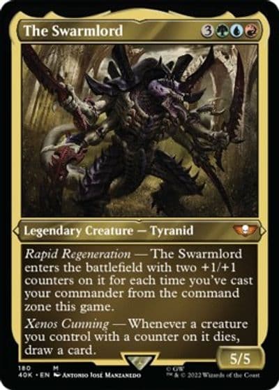 The Swarmlord Display Commander Surge Foil Thick Stock Universes Beyond: Warhammer 40,000 Magic card