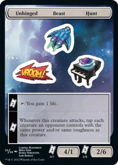 Unhinged Beast Hunt Unfinity Magic card