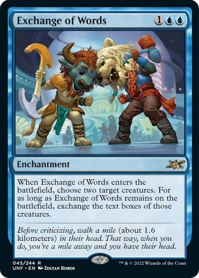 Exchange of Words Unfinity Magic card