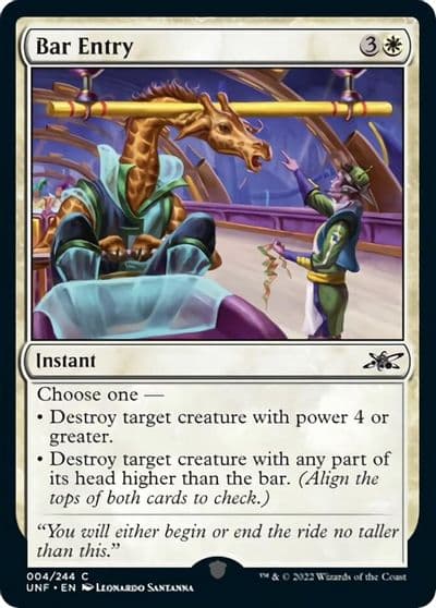 Bar Entry Unfinity Magic card