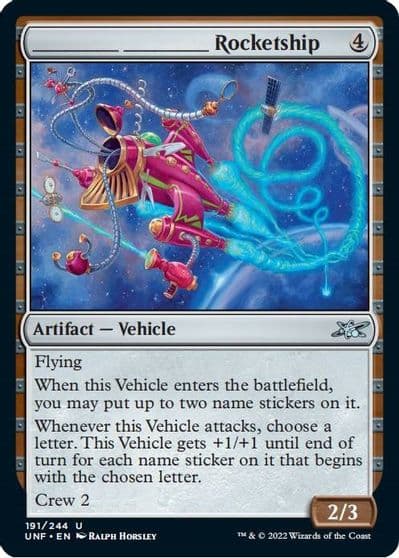 _______ _______ Rocketship Unfinity Magic card