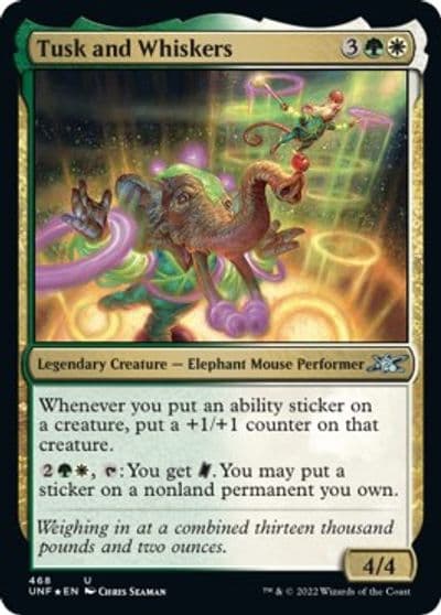 Tusk and Whiskers Galaxy Foil Unfinity Magic card