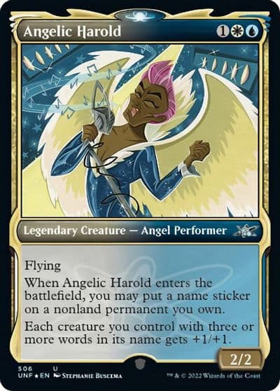 Angelic Harold Showcase Galaxy Foil Unfinity Magic card