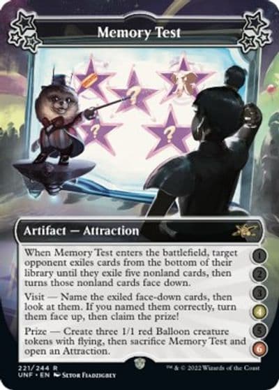 Memory Test 4 6 Unfinity Magic card