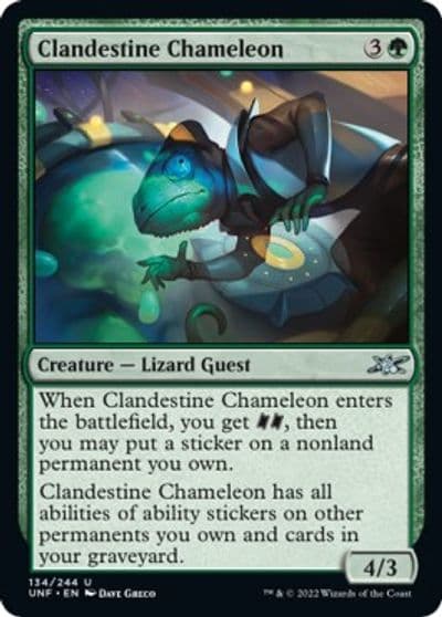 Clandestine Chameleon Unfinity Magic card