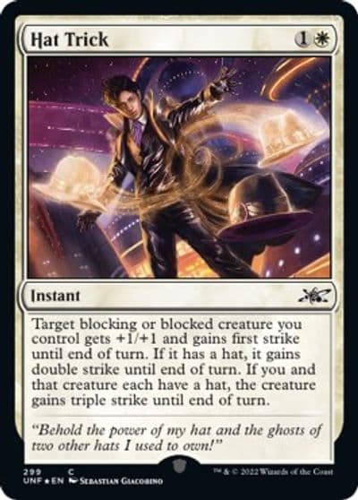 Hat Trick Galaxy Foil Unfinity Magic card