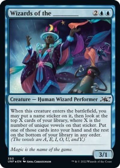 Wizards of the _______ Galaxy Foil Unfinity Magic card