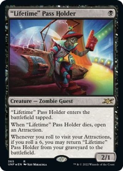 Lifetime Pass Holder Galaxy Foil Unfinity Magic card