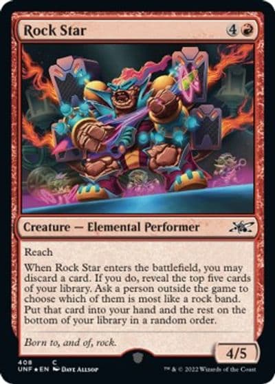Rock Star Galaxy Foil Unfinity Magic card