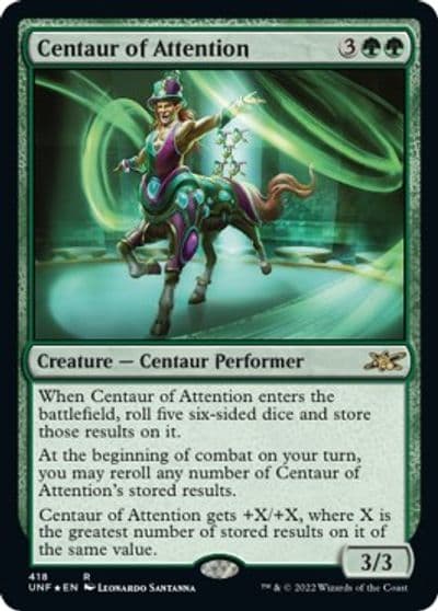 Centaur of Attention Galaxy Foil Unfinity Magic card