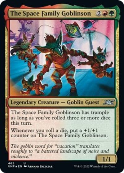 The Space Family Goblinson Galaxy Foil Unfinity Magic card