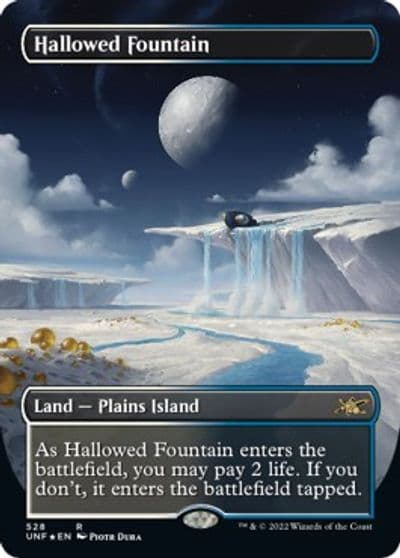 Hallowed Fountain Borderless Galaxy Foil Unfinity Magic card