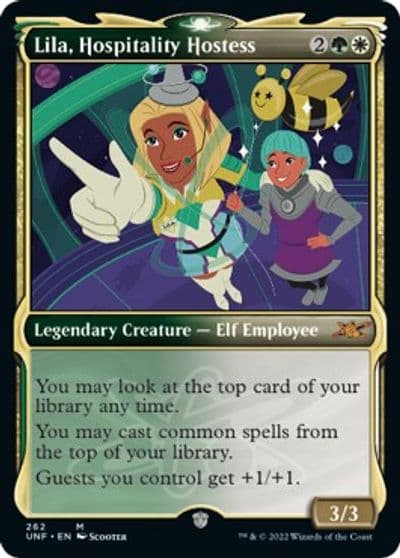 Lila Hospitality Hostess Showcase Unfinity Magic card