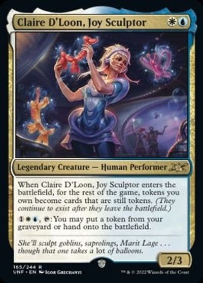 Claire DLoon Joy Sculptor Unfinity Magic card