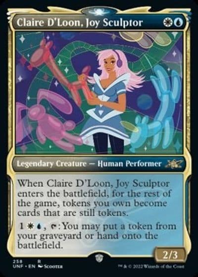 Claire DLoon Joy Sculptor Showcase Unfinity Magic card