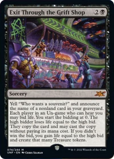 Exit Through the Grift Shop Unfinity Magic card