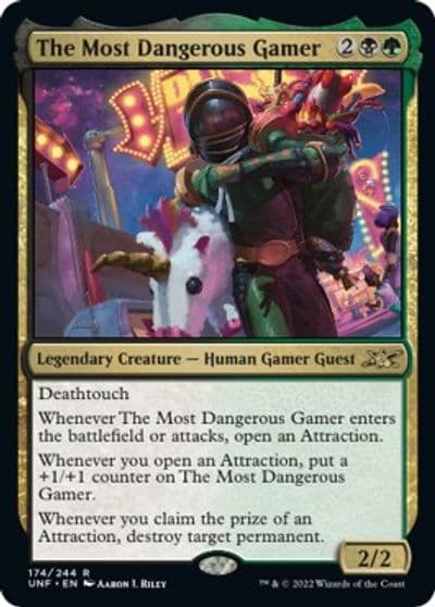 The Most Dangerous Gamer Unfinity Magic card
