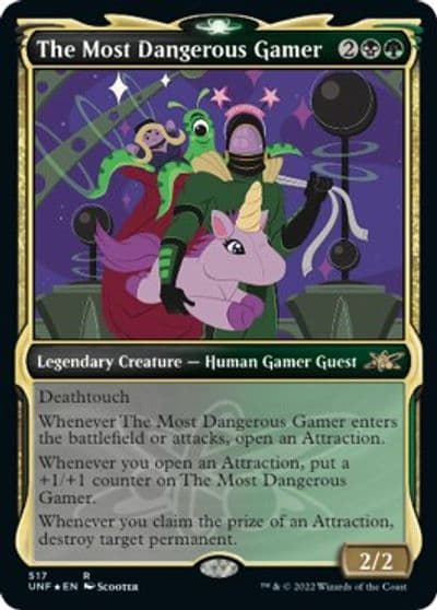 The Most Dangerous Gamer Showcase Galaxy Foil Unfinity Magic card