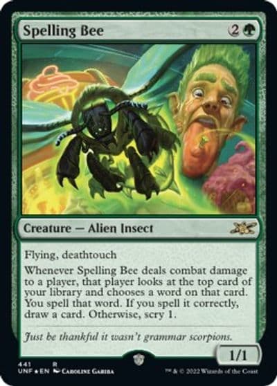 Spelling Bee Galaxy Foil Unfinity Magic card