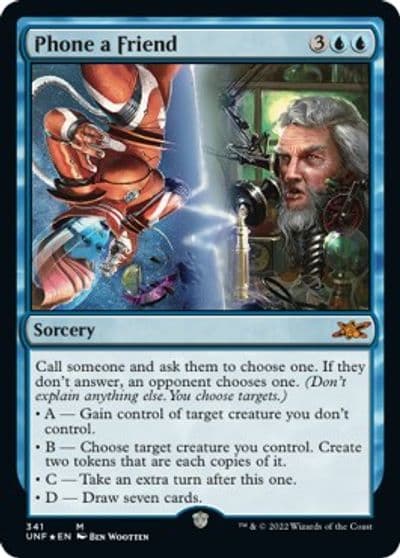 Phone a Friend Galaxy Foil Unfinity Magic card