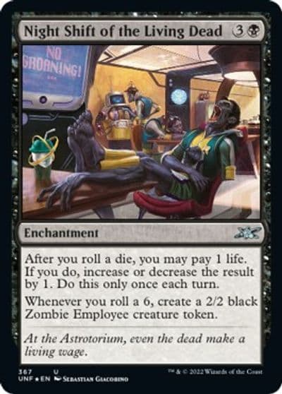 Night Shift of the Living Dead Galaxy Foil Unfinity Magic card