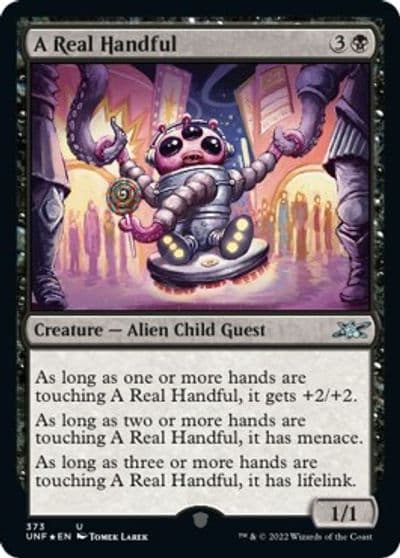 A Real Handful Galaxy Foil Unfinity Magic card