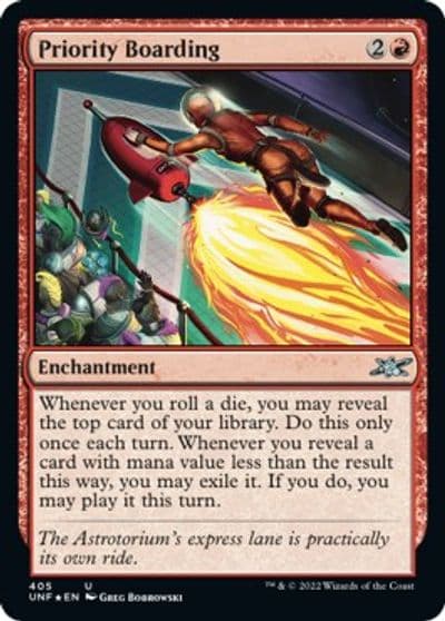 Priority Boarding Galaxy Foil Unfinity Magic card
