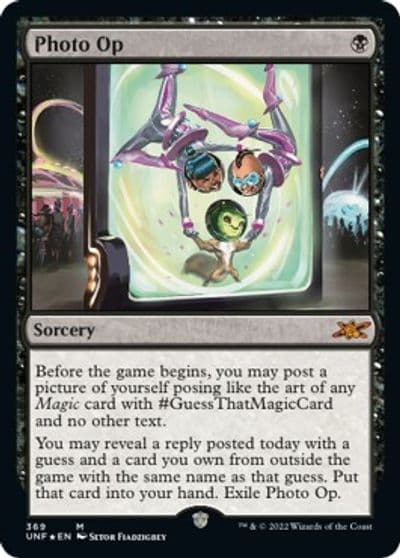 Photo Op Galaxy Foil Unfinity Magic card