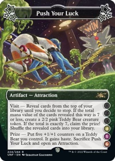 Push Your Luck 4 5 6 Unfinity Magic card