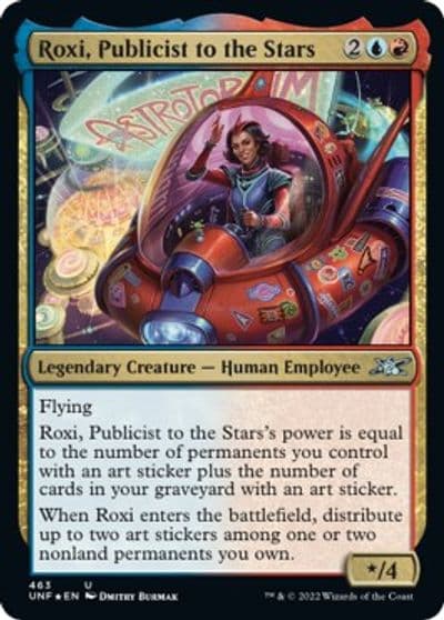 Roxi Publicist to the Stars Galaxy Foil Unfinity Magic card