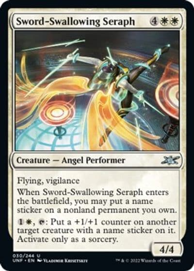 Sword Swallowing Seraph Unfinity Magic card