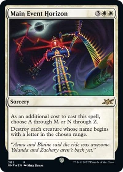 Main Event Horizon Galaxy Foil Unfinity Magic card