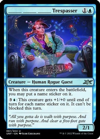 _______ _______ _______ Trespasser Unfinity Magic card