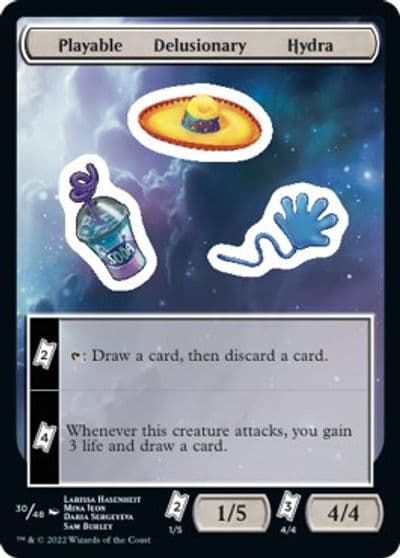 Playable Delusionary Hydra Unfinity Magic card