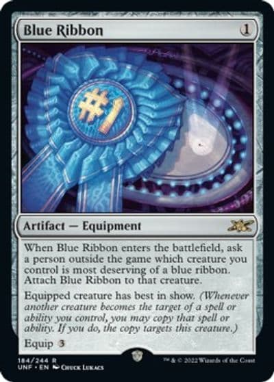 Blue Ribbon Unfinity Magic card