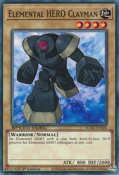 Elemental HERO Clayman Speed Duel GX: Midterm Paradox Yu-Gi-Oh! card
