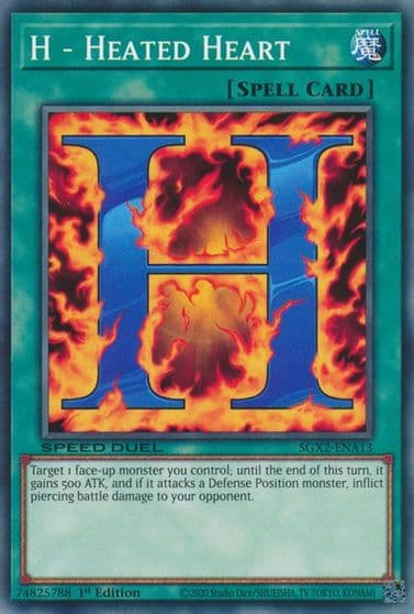 H Heated Heart Speed Duel GX: Midterm Paradox Yu-Gi-Oh! card