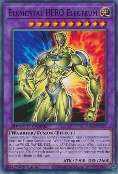 Elemental HERO Electrum Speed Duel GX: Midterm Paradox Yu-Gi-Oh! card