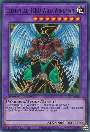 Elemental HERO Wild Wingman Speed Duel GX: Midterm Paradox Yu-Gi-Oh! card