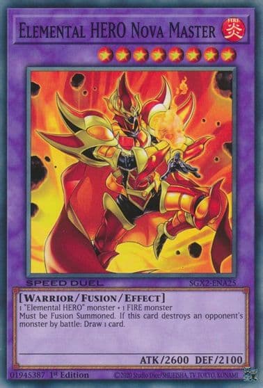 Elemental HERO Nova Master Speed Duel GX: Midterm Paradox Yu-Gi-Oh! card