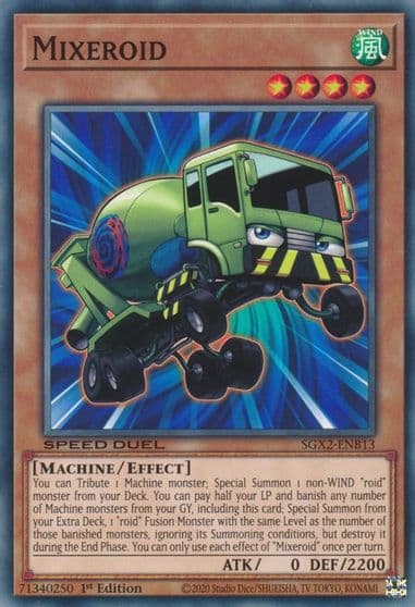 Mixeroid Speed Duel GX: Midterm Paradox Yu-Gi-Oh! card