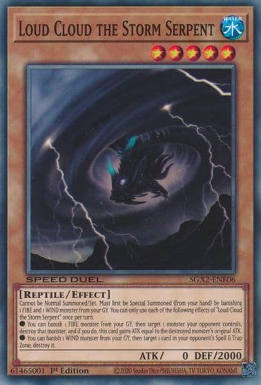 Loud Cloud the Storm Serpent Speed Duel GX: Midterm Paradox Yu-Gi-Oh! card