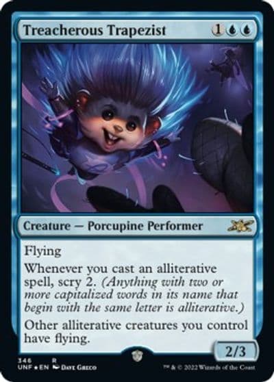 Treacherous Trapezist Galaxy Foil Unfinity Magic card