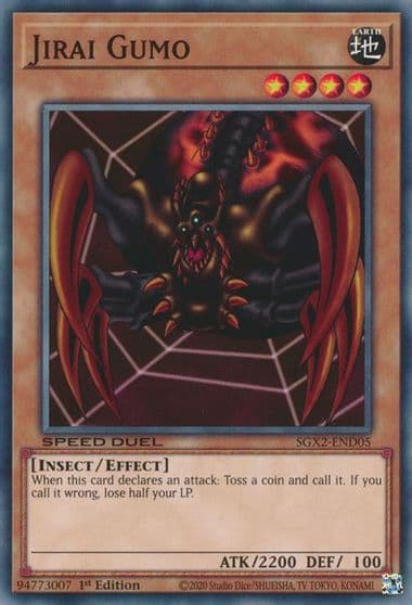 Jirai Gumo Speed Duel GX: Midterm Paradox Yu-Gi-Oh! card