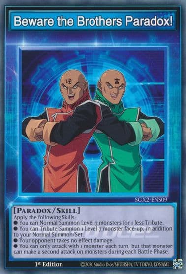 Beware the Brothers Paradox Speed Duel GX: Midterm Paradox Yu-Gi-Oh! card