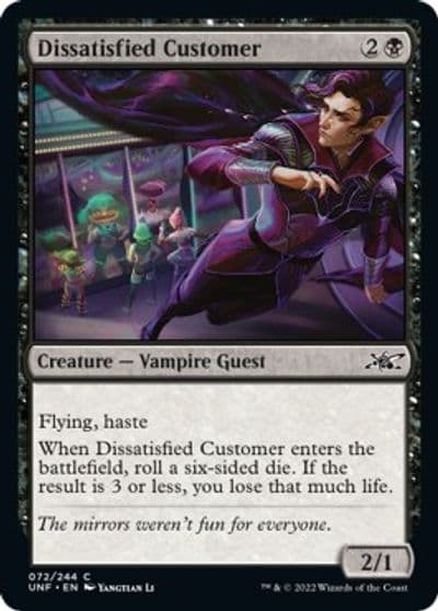Dissatisfied Customer Unfinity Magic card