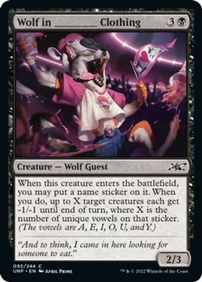 Wolf in _______ Clothing Unfinity Magic card