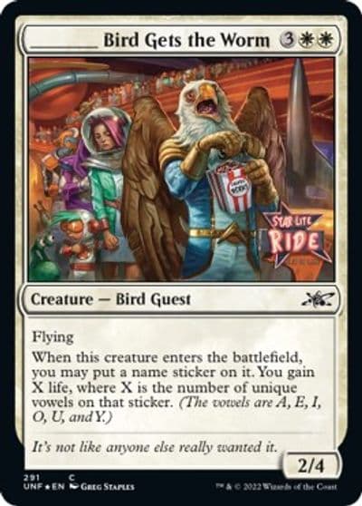 _____ Bird Gets the Worm Galaxy Foil Unfinity Magic card