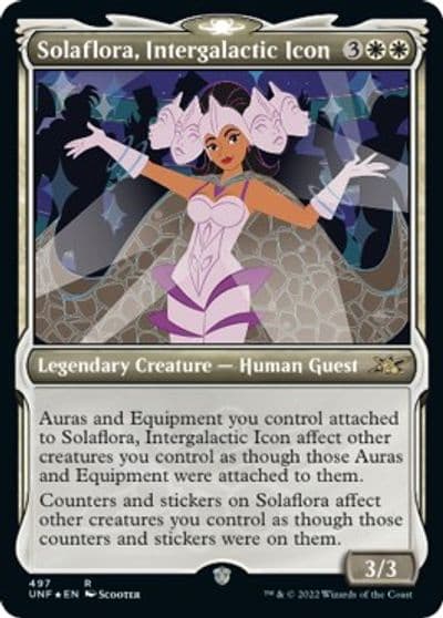 Solaflora Intergalactic Icon Showcase Galaxy Foil Unfinity Magic card