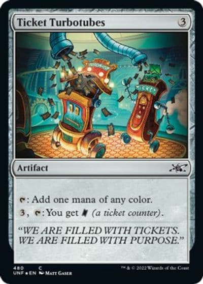 Ticket Turbotubes Galaxy Foil Unfinity Magic card